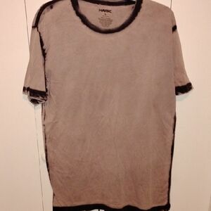 Tony Hawk Taupe Short-Sleeve Crew T-Shirt with Black Trim